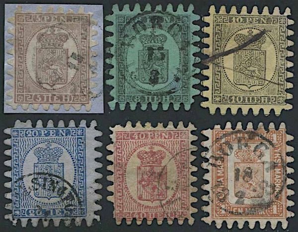1866/70, Finlandia, stemmi  - Asta Storia Postale e Filatelia - Associazione Nazionale - Case d'Asta italiane