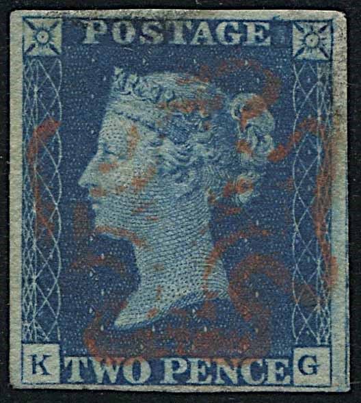 1840, Great Britain, 2 d. blue  - Asta Storia Postale e Filatelia - Associazione Nazionale - Case d'Asta italiane