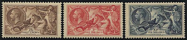 1918/19, Great Britain, Sea Horses  - Asta Storia Postale e Filatelia - Associazione Nazionale - Case d'Asta italiane