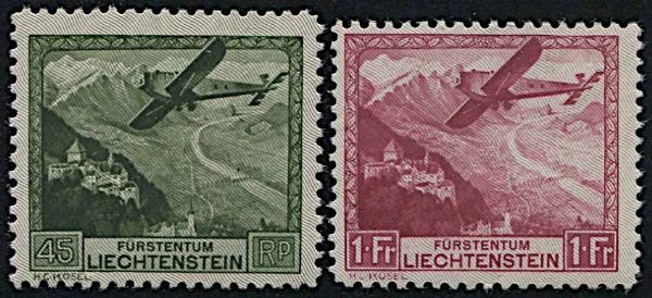 1930, Liechtenstein, Posta Aerea  - Asta Storia Postale e Filatelia - Associazione Nazionale - Case d'Asta italiane