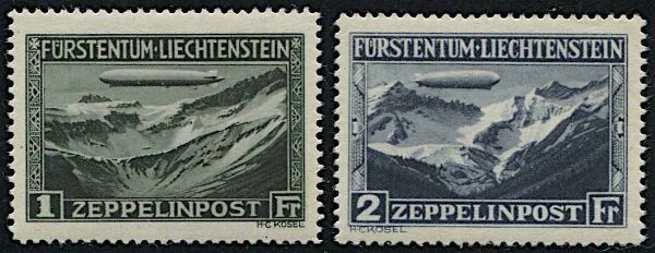 1931, Liechtenstein, Zeppelin  - Asta Storia Postale e Filatelia - Associazione Nazionale - Case d'Asta italiane