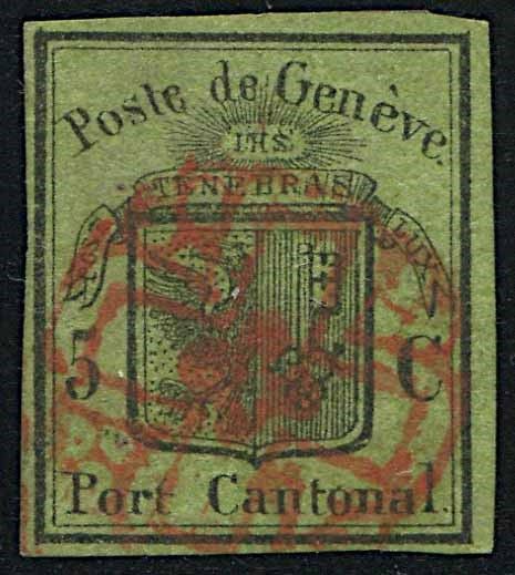 1846, Svizzera, Ginevra, Posta Cantonale  - Asta Storia Postale e Filatelia - Associazione Nazionale - Case d'Asta italiane