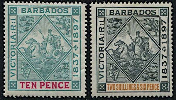 1897/98, Barbados, Diamond Jubilee  - Asta Storia Postale e Filatelia - Associazione Nazionale - Case d'Asta italiane