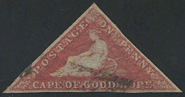 1855, Cape of Good Hope, 1 d. rose-red white paper  - Asta Storia Postale e Filatelia - Associazione Nazionale - Case d'Asta italiane