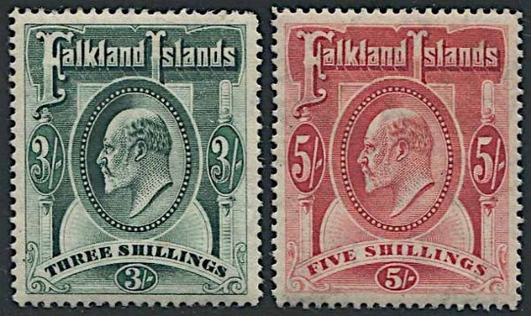 1904/12, Falkland Islands, King Edward VII  - Asta Storia Postale e Filatelia - Associazione Nazionale - Case d'Asta italiane