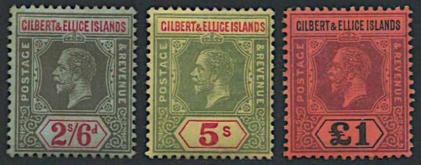 1912/24, Gilbert & Ellis Islands, George V  - Asta Storia Postale e Filatelia - Associazione Nazionale - Case d'Asta italiane