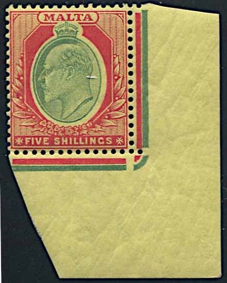 1911, Malta, Edward VII  - Asta Storia Postale e Filatelia - Associazione Nazionale - Case d'Asta italiane