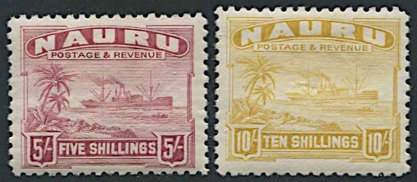 1924/28, Nauru, no watermark, set of fourteen  - Asta Storia Postale e Filatelia - Associazione Nazionale - Case d'Asta italiane
