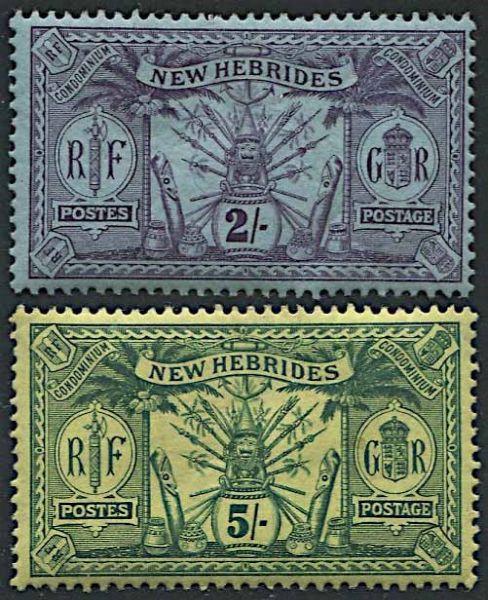 1911, New Hebrides, watermark multiple Crown CA  - Asta Storia Postale e Filatelia - Associazione Nazionale - Case d'Asta italiane