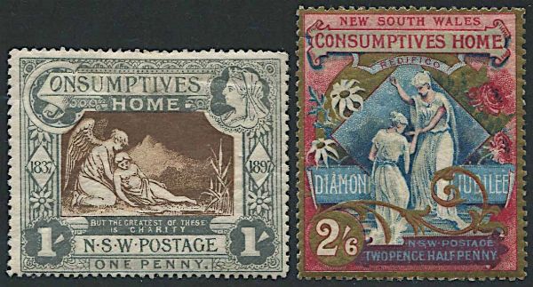 1897, New South Wales, Diamond Jubilee and Hospital Charity  - Asta Storia Postale e Filatelia - Associazione Nazionale - Case d'Asta italiane