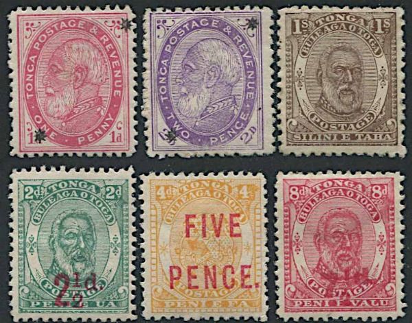 1891/1893, Tonga, three issues  - Asta Storia Postale e Filatelia - Associazione Nazionale - Case d'Asta italiane