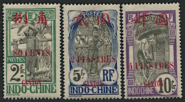 1919, Canton, stamps of Indochina  - Asta Storia Postale e Filatelia - Associazione Nazionale - Case d'Asta italiane