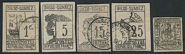 1890/91, Diego Suarez, Symbolic Vignette  - Asta Storia Postale e Filatelia - Associazione Nazionale - Case d'Asta italiane