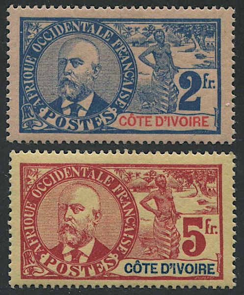 1906/07, Ivory Coast, complete set of fifteen  - Asta Storia Postale e Filatelia - Associazione Nazionale - Case d'Asta italiane