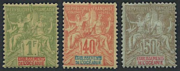 1892/07, Oceania (Polynesia), two set  - Asta Storia Postale e Filatelia - Associazione Nazionale - Case d'Asta italiane