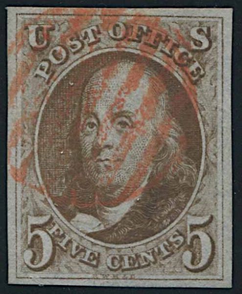 1847, United States, B. Franklin  - Asta Storia Postale e Filatelia - Associazione Nazionale - Case d'Asta italiane