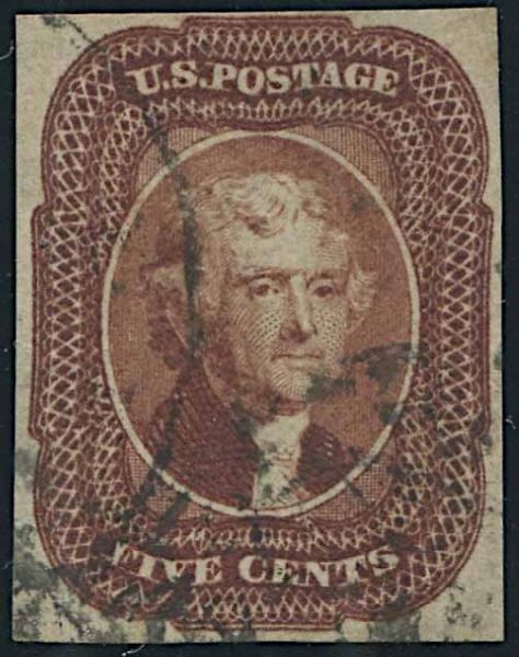 1851/56, United States, 5 cent. red-brown  - Asta Storia Postale e Filatelia - Associazione Nazionale - Case d'Asta italiane