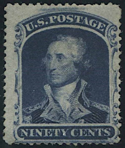 1857, United States, 90 c. blue  - Asta Storia Postale e Filatelia - Associazione Nazionale - Case d'Asta italiane