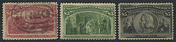 1893, United States, Columbian Exposition issue  - Asta Storia Postale e Filatelia - Associazione Nazionale - Case d'Asta italiane