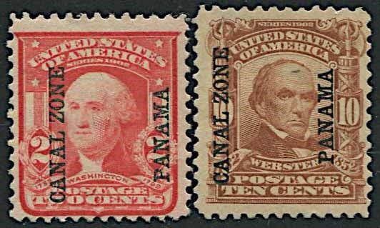 1904, Panama, Canal Zone, United States stamps  - Asta Storia Postale e Filatelia - Associazione Nazionale - Case d'Asta italiane