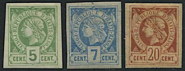 1881, Haiti, prima serie non dentellata  - Asta Storia Postale e Filatelia - Associazione Nazionale - Case d'Asta italiane