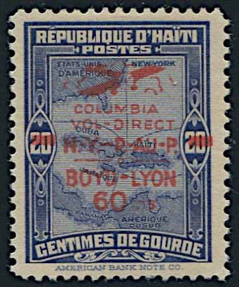 1933, Haiti, posta aerea, volo New York - Port-au-Prince  - Asta Storia Postale e Filatelia - Associazione Nazionale - Case d'Asta italiane