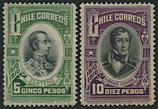 1910, Chile, Centenary of Indipendence  - Asta Storia Postale e Filatelia - Associazione Nazionale - Case d'Asta italiane