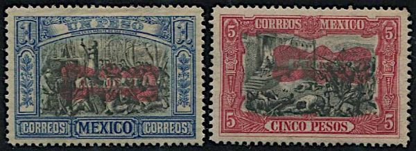 1916, Messico, soprastampati  - Asta Storia Postale e Filatelia - Associazione Nazionale - Case d'Asta italiane