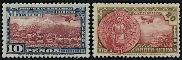 1934, Messico, Posta Aerea, A Profitto dellUniversit  - Asta Storia Postale e Filatelia - Associazione Nazionale - Case d'Asta italiane