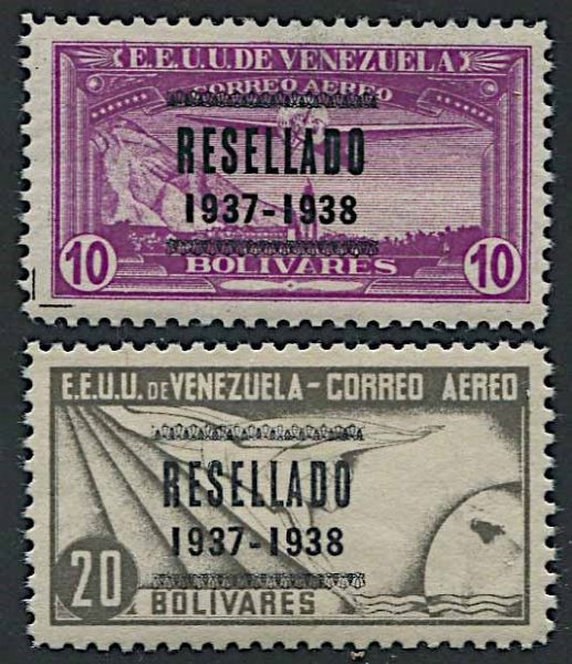 1938, Venezuela, Air Post, set of thirteen  - Asta Storia Postale e Filatelia - Associazione Nazionale - Case d'Asta italiane