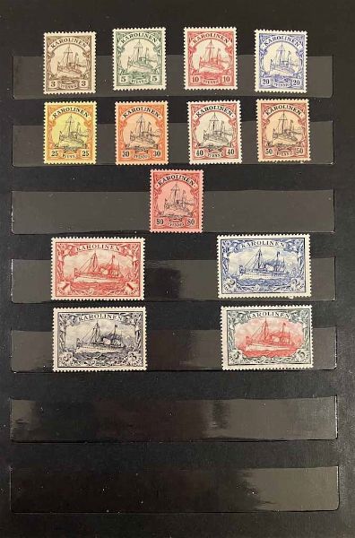 1900/1916, Colonie Tedesche, lotto di dieci emissioni diverse  - Asta Storia Postale e Filatelia - Associazione Nazionale - Case d'Asta italiane