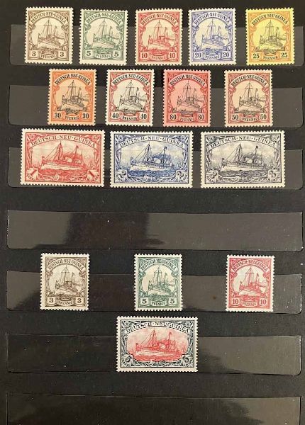 1900/1916, Colonie Tedesche, lotto di dieci emissioni diverse  - Asta Storia Postale e Filatelia - Associazione Nazionale - Case d'Asta italiane