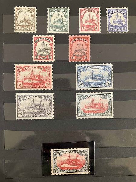 1900/1916, Colonie Tedesche, lotto di dieci emissioni diverse  - Asta Storia Postale e Filatelia - Associazione Nazionale - Case d'Asta italiane