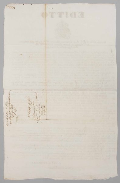 1851, Stato Pontificio, Editto del Cardinale Antonelli, Roma 29 novembre 1851  - Asta Storia Postale e Filatelia - Associazione Nazionale - Case d'Asta italiane