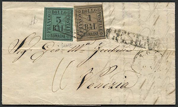 1859, Romagne, G. P., lettera da Cesena per Venezia del 15 ottobre  - Asta Storia Postale e Filatelia - Associazione Nazionale - Case d'Asta italiane