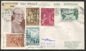 1961, Citt del Vaticano, tre aerogrammi raccomandati  - Asta Storia Postale e Filatelia - Associazione Nazionale - Case d'Asta italiane