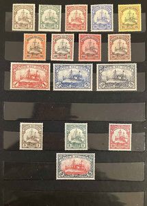 1900/1916, Colonie Tedesche, lotto di dieci emissioni diverse  - Asta Storia Postale e Filatelia - Associazione Nazionale - Case d'Asta italiane