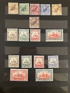 1900/1916, Colonie Tedesche, lotto di dieci emissioni diverse  - Asta Storia Postale e Filatelia - Associazione Nazionale - Case d'Asta italiane