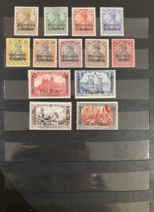 1900/1916, Colonie Tedesche, lotto di dieci emissioni diverse  - Asta Storia Postale e Filatelia - Associazione Nazionale - Case d'Asta italiane