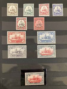 1900/1916, Colonie Tedesche, lotto di dieci emissioni diverse  - Asta Storia Postale e Filatelia - Associazione Nazionale - Case d'Asta italiane