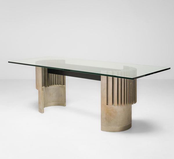 GIOVANNI OFFREDI : Grande tavolo  - Asta Design Properties - Associazione Nazionale - Case d'Asta italiane