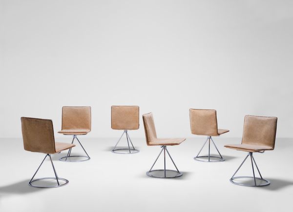 Alberto Salvati e Ambrogio Tresoldi : Sei sedie mod. Dania  - Asta Design Properties - Associazione Nazionale - Case d'Asta italiane