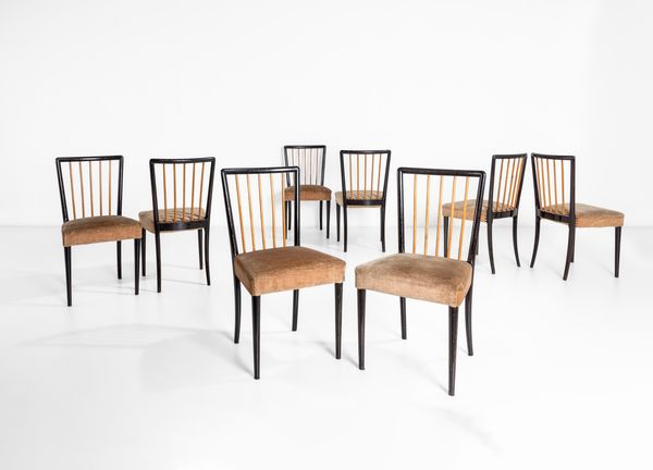 PAOLO BUFFA : Otto sedie  - Asta Design Properties - Associazione Nazionale - Case d'Asta italiane