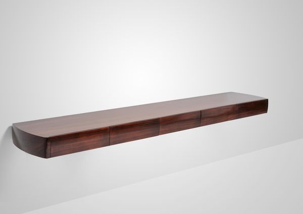 OSVALDO BORSANI : Consolle da parete con cassetti  - Asta Design Properties - Associazione Nazionale - Case d'Asta italiane