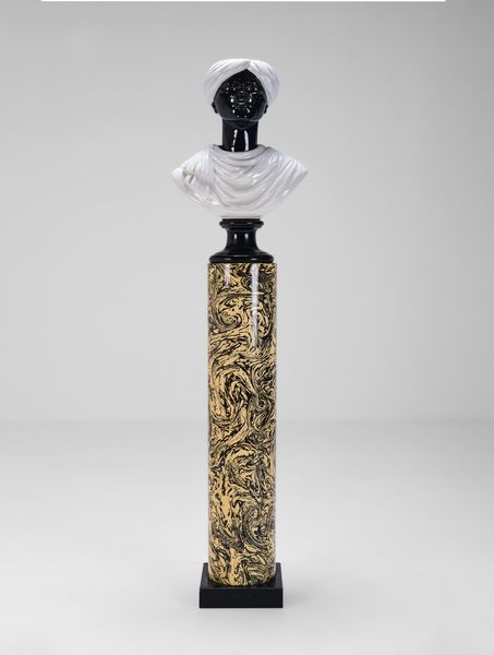 Piero Fornasetti : Busto di moro con piedistallo  - Asta Design Properties - Associazione Nazionale - Case d'Asta italiane