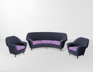 Ico Parisi, Stile di - Salotto composto da due poltrone e un divano