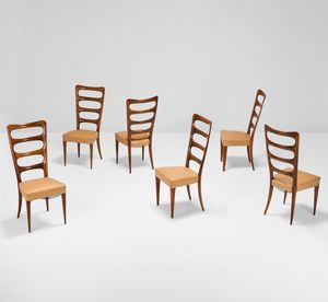 PAOLO BUFFA : Sei sedie  - Asta Design Properties - Associazione Nazionale - Case d'Asta italiane