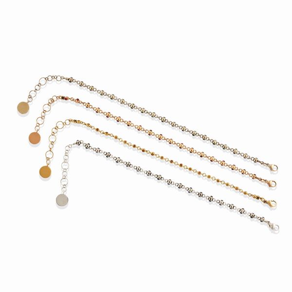 Quattro bracciali con pietre colorate  - Asta Gioielli - Associazione Nazionale - Case d'Asta italiane