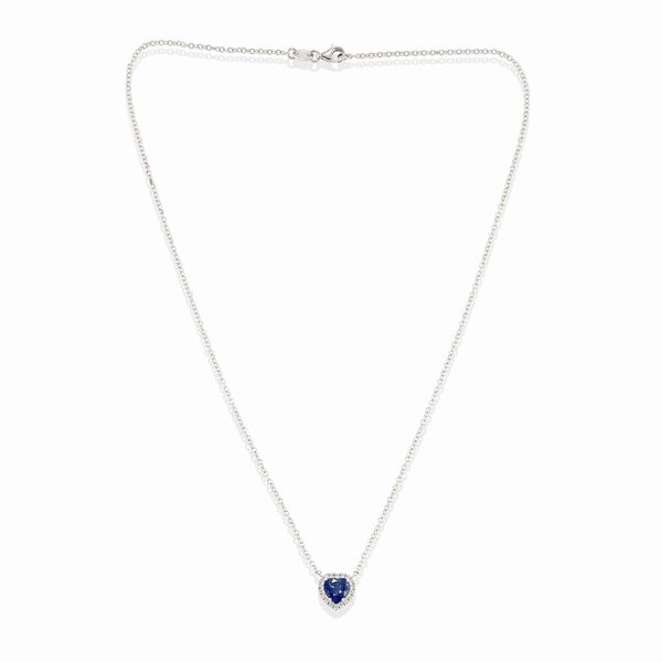 Pendente con zaffiro  - Asta Gioielli - Associazione Nazionale - Case d'Asta italiane