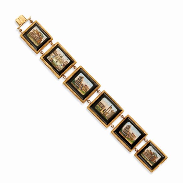 Bracciale con micromosaici  - Asta Gioielli - Associazione Nazionale - Case d'Asta italiane